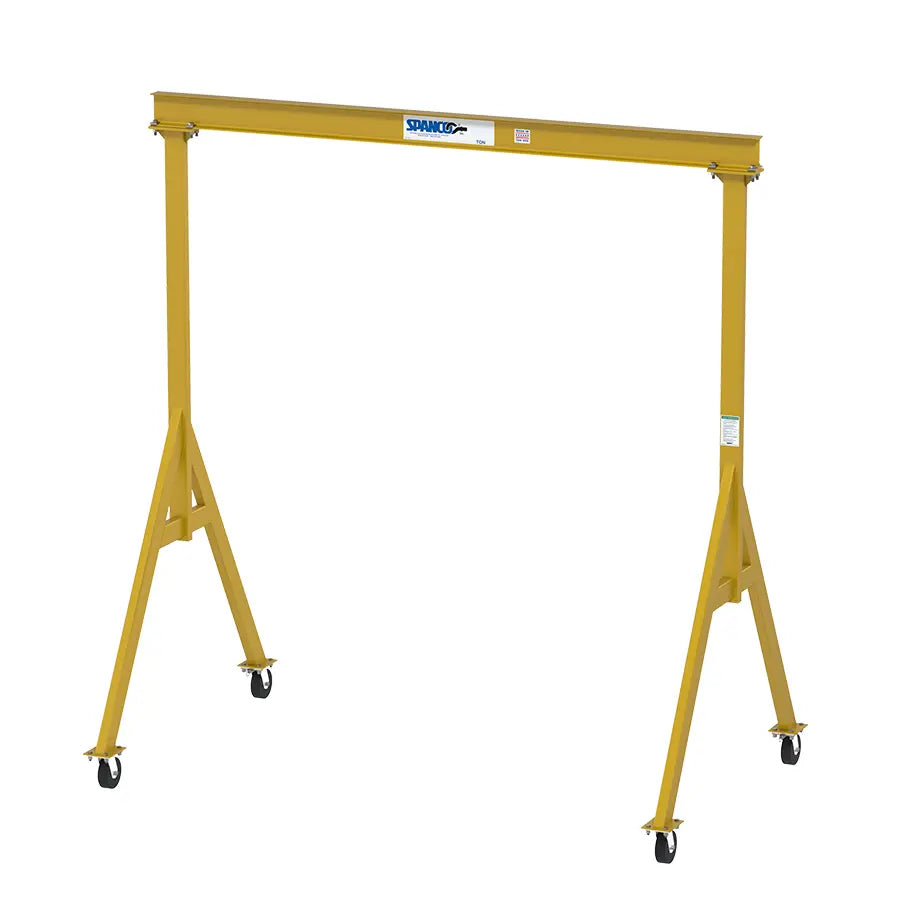 1 Ton Fixed Height A-Series Steel Gantry 30' Span, 10' Height